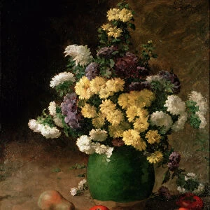 Flowers and Fruit, 1880 (oil on canvas)