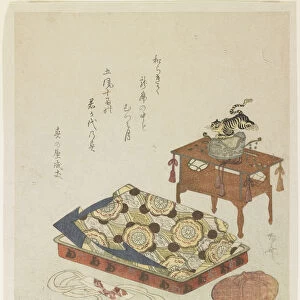 (Folded Court Robe and a Hat with Tiger Ornament)