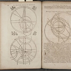 Folio 44-45 Astronomia nova Aitiologetos, by Johannes Kepler (engraving)