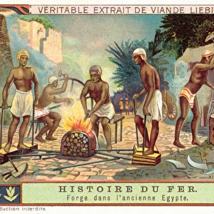 Forge in Ancient Egypt (chromolitho)