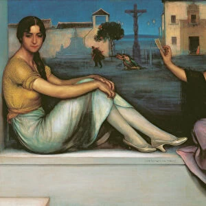 Fortune-telling - Romero de Torres, Julio (1874-1930) - 1922 - Oil on canvas - 106x163 - Museo Carmen Thyssen, Malaga
