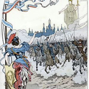 Franco-Russian alliance (1891-1892) appearance of the term "Hurrah", 1896 (illustration)