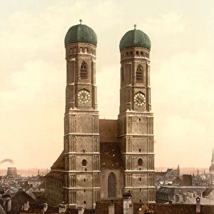 Frauenkirche, Munich, Bavaria, Germany, Photochrome Print, c. 1900 (photochrom)