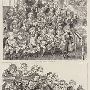 Free Dinners given to Board School Children at Denmark Terrace Board School, Islington, N (engraving)