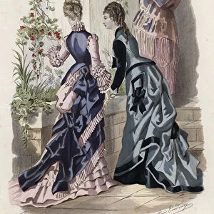 French fashion plate, late 19th century (coloured engraving)