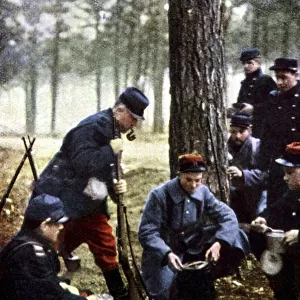 French soldiers, Marne, September 1914 (autochrome)