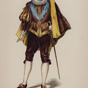 Friedrich, Duke of the Palatinate, from Der Generalfeldoberst by Ernst von Wildenbruch (colour litho)