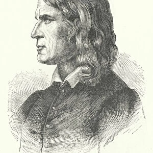 Friedrich Ruckert, German poet, translator and professor of Oriental languages (engraving)