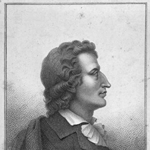 Friedrich Schiller (1759-1805) engraved by Massol (d. 1831) (engraving) (b / w photo)