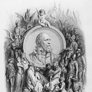 Frontispiece to Idylls of the King with a portrait of Alfred, Lord Tennyson