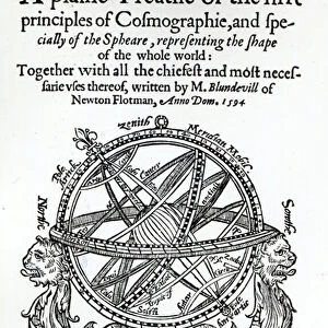 Frontispiece from A Plain Treatise of the First Principles of Cosmographie