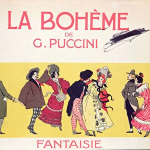 Frontispiece of the score sheet for La Boheme by Puccini