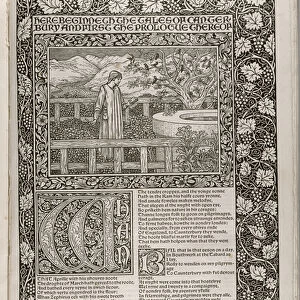 Frontispiece, from The Works of Geoffrey Chaucer now newly Imprinted, engraved