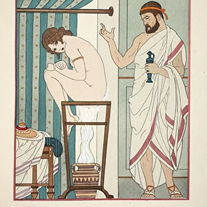 Fumigation therapy, illustration from The Works of Hippocrates