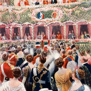 Gala performance at Covent Garden Opera House (colour litho)