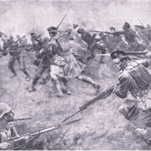 Gallant charge of the London Scottish, from History of the Great War Vol 3 published by