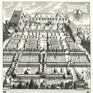 Garden of Christoph Peller at Nuremberg, 1655 (engraving)