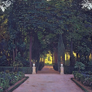 Gardens at Aranjuez, by Rusinol, Santiago (1861-1931). Oil on canvas, ca 1899