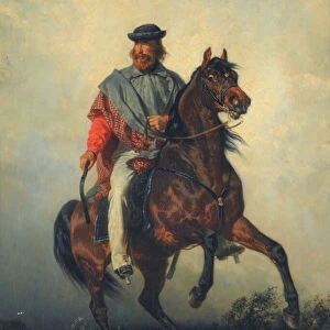 Garibaldi on Horseback, 1860 (oil on canvas)
