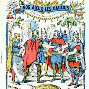The Gaulish leaders in league against Julius Caesar (100-44 BC) led by Vercingetorix (d