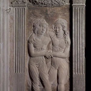 Gemini represented by the Twins, from a series of reliefs depicting the planetary symbols