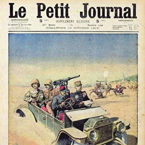 General Lyautey (1854-1934) going to Marrakesh in an armoured car, from Le Petit Journal