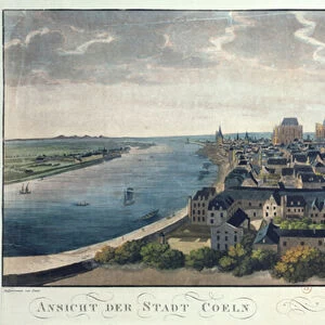 General View of Cologne (coloured engraving)