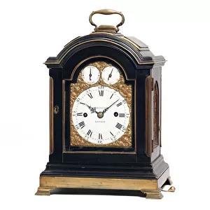 George III striking table clock, c. 1770 (wood, glass, & metal) (see also 491922)