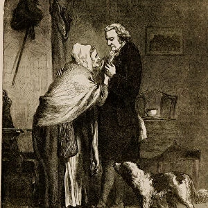 George Washington and his Mother (engraving)