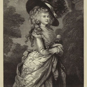 Georgiana, Duchess of Devonshire, the Gainsborough Portrait (engraving)