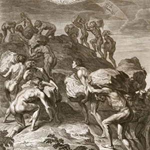 The Giants Attempt to Scale Heaven by Piling Mountains Upon Another, 1731 (engraving)