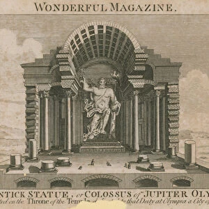The gigantic statue, or Colossus of Jupiter Olympus (engraving)