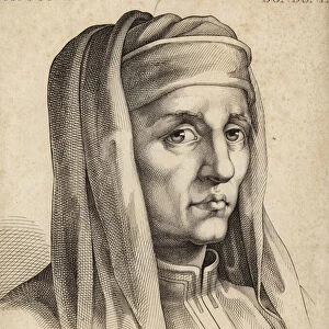 Giotto di Bondone, Italian painter and architect (engraving)