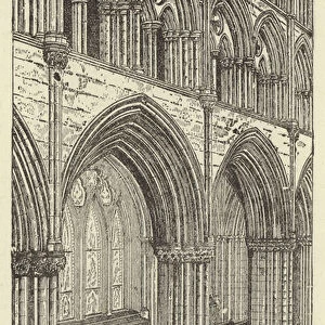 Glasgow Cathedral, Arches in the Choir (engraving)