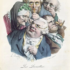 The Glasses, engraved by Francois Seraphin Delpech (1778-1825) (colour litho)