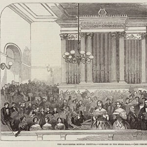 The Gloucester Musical Festival, Concert in the Shire-Hall (engraving)