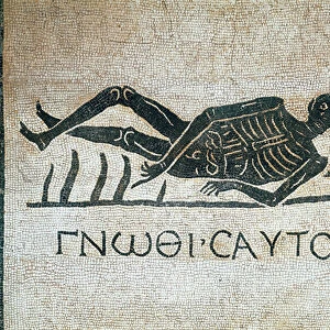 Gnothi seauton (Know thyself memento mori en mosaic from excavations in the convent of