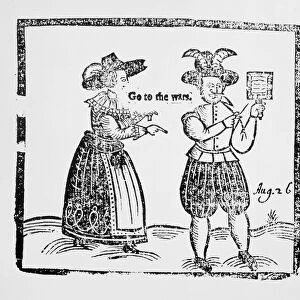 "Go to the Wars", illustration from a pamphlet showing the resolution of London