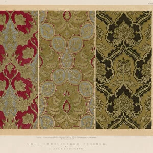 Gold Embroidered Tissues by J Lehman and Son, Vienna (chromolitho)