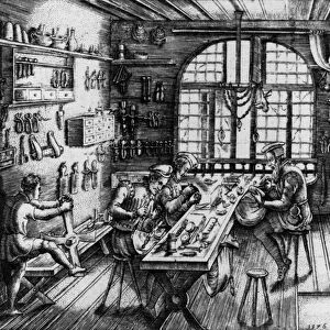 A Goldsmiths Workshop, 1576 (engraving)