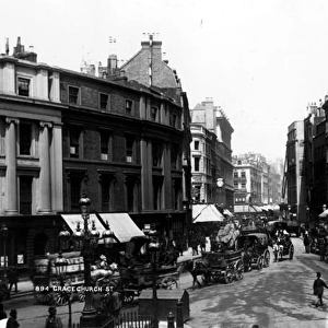 Gracechurch Street, London, c. 1890 (b / w photo)