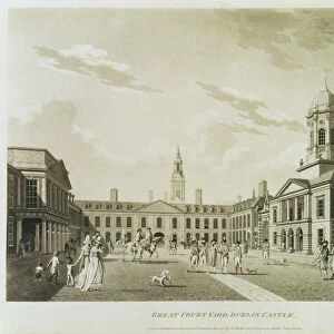 The Great Court Yard, Dublin Castle, 1792 (engraving)