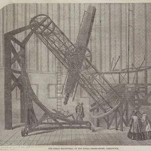 The Great Equatorial of the Royal Observatory, Greenwich (engraving)