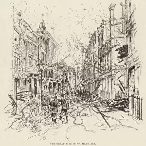 The Great Fire in St Mary Axe (engraving)