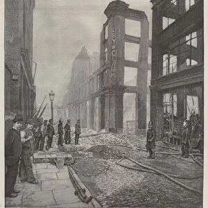 The Great Fire in Tabernacle Street, Finsbury, Thursday, 21 June (engraving)