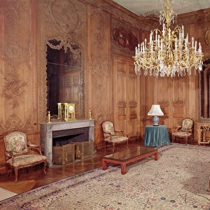 The Great Lounge with woodwork attributed to Verbeck and Louis XV period furniture signed