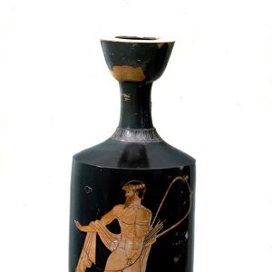 Greek antiquite: lekythos (lecyth) decorates a citharede