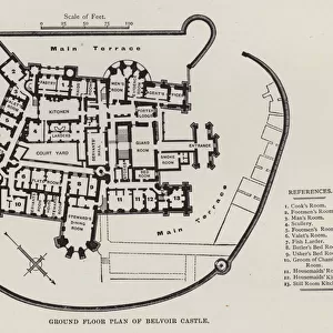 Ground Floor Plan of Belvoir Castle (litho)
