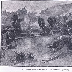 The guards recovering the sandbag battery (litho)