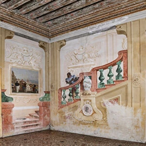 Guest Lodgings, the Room of the Carnival Scenes: "Moor Servant on a False Staircase", 1757 (fresco)